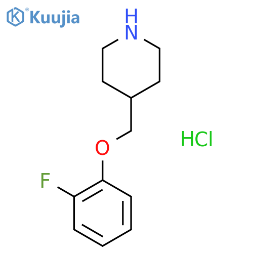 4-(2-Fluorophenoxy)methylpiperidine Hydrochloric Acid Salt structure