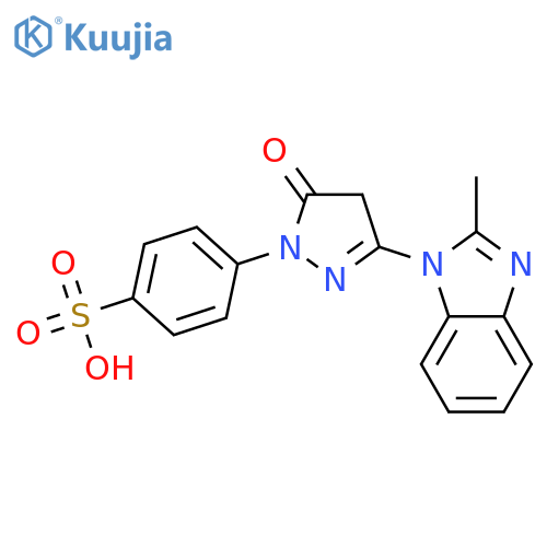 Benzenesulfonic acid,4-[4,5-dihydro-3-(2-methyl-1H-benzimidazol-1-yl)-5-oxo-1H-pyrazol-1-yl]- structure