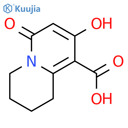 2H-Quinolizine-9-carboxylic acid, 1,3,4,6-tetrahydro-8-hydroxy-6-oxo- structure