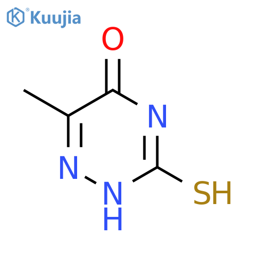 6-methyl-3-sulfanylidene-2,3,4,5-tetrahydro-1,2,4-triazin-5-one structure