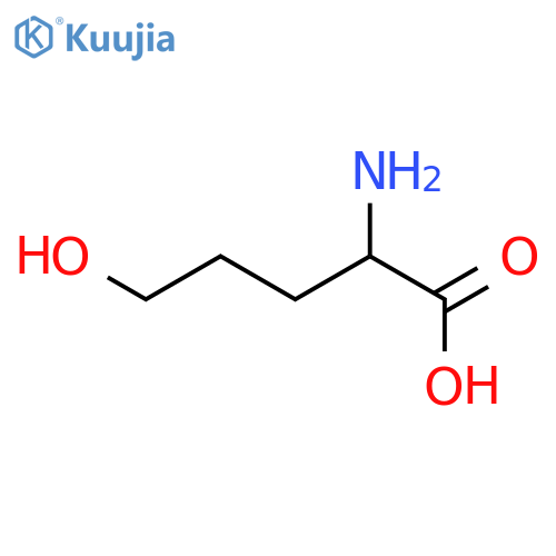(2S)-2-amino-5-hydroxypentanoic acid structure