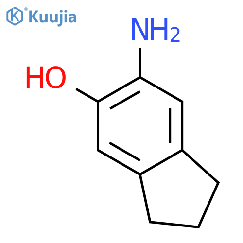 6-amino-2,3-dihydro-1H-inden-5-ol structure