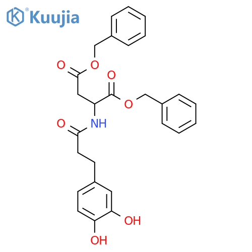 3,4-dihydroxy hydrocinnamic acid (l-aspartic acid dibenzyl ester) amide structure