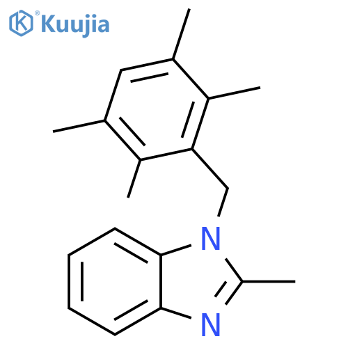 2-methyl-1-(2,3,5,6-tetramethylphenyl)methyl-1H-1,3-benzodiazole structure