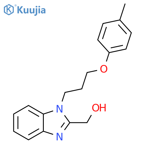 {1-3-(4-methylphenoxy)propyl-1H-1,3-benzodiazol-2-yl}methanol structure