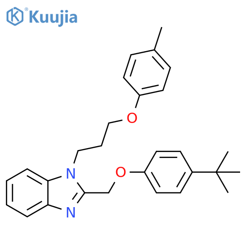 2-(4-tert-butylphenoxy)methyl-1-3-(4-methylphenoxy)propyl-1H-1,3-benzodiazole structure