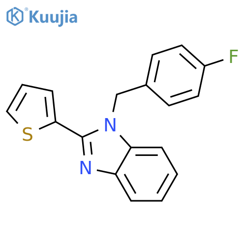 1-(4-fluorophenyl)methyl-2-(thiophen-2-yl)-1H-1,3-benzodiazole structure