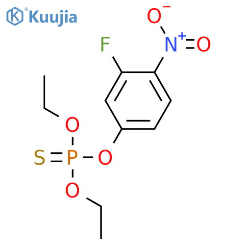 PHOSPHOROTHIOIC ACID, O,O-DIETHYL O-(3-FLUORO-4-NITROPHENYL) ESTER structure
