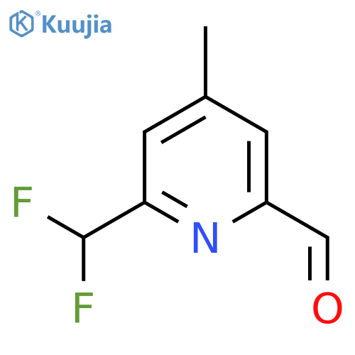 2-Pyridinecarboxaldehyde, 6-(difluoromethyl)-4-methyl- structure