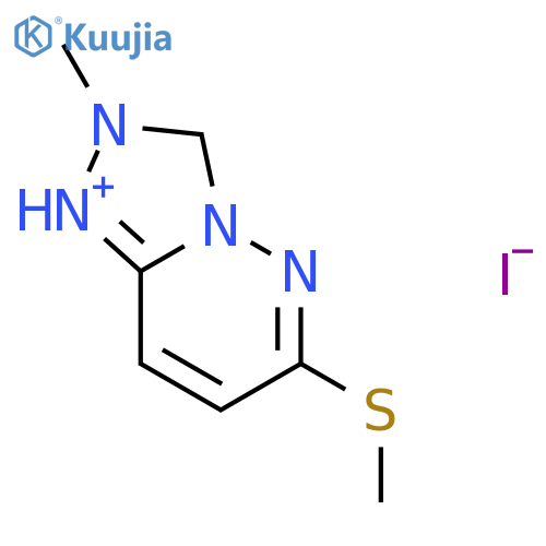 1,2,4-Triazolo[4,3-b]pyridazinium, 2-methyl-6-(methylthio)-, iodide structure