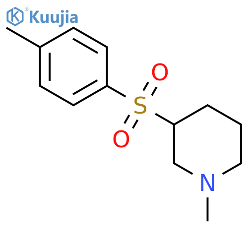Piperidine, 1-methyl-3-[(4-methylphenyl)sulfonyl]- structure