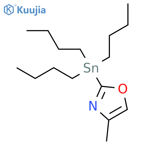 4-methyl-2-(tributylstannyl)-1,3-oxazole structure