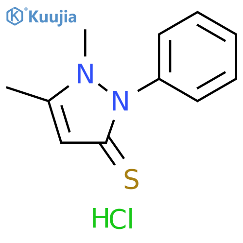 3H-Pyrazole-3-thione, 1,2-dihydro-1,5-dimethyl-2-phenyl-,monohydrochloride structure