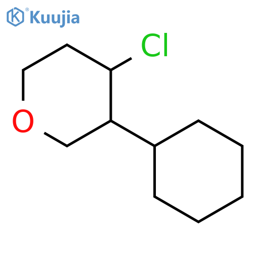 2H-Pyran, 4-chloro-3-cyclohexyltetrahydro-, cis- structure