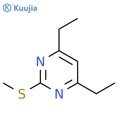 Pyrimidine, 4,6-diethyl-2-(methylthio)- structure