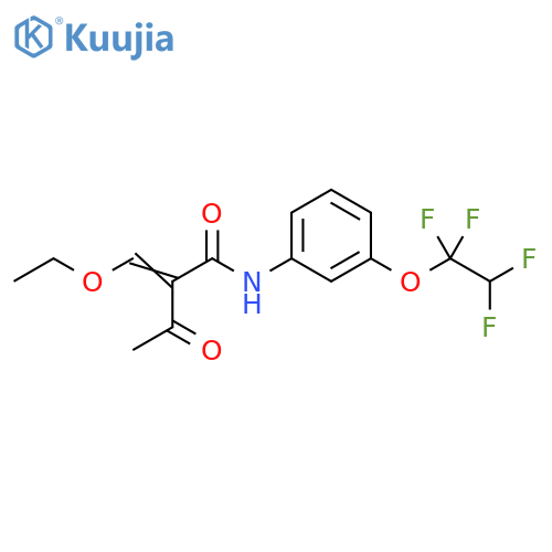 Butanamide,2-(ethoxymethylene)-3-oxo-N-[3-(1,1,2,2-tetrafluoroethoxy)phenyl]- structure