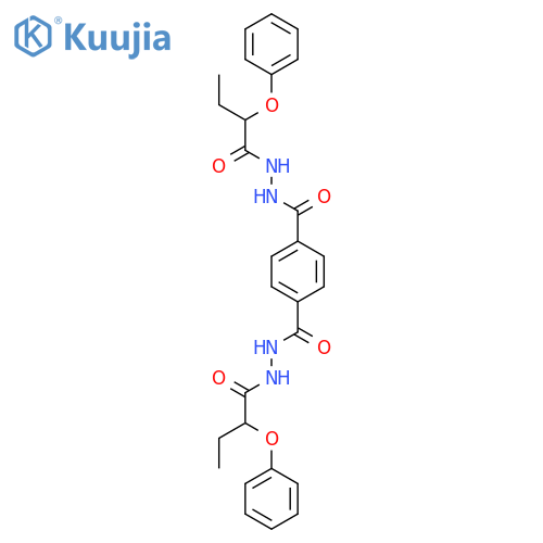 1,4-Benzenedicarboxylic acid, bis[2-(1-oxo-2-phenoxybutyl)hydrazide] structure