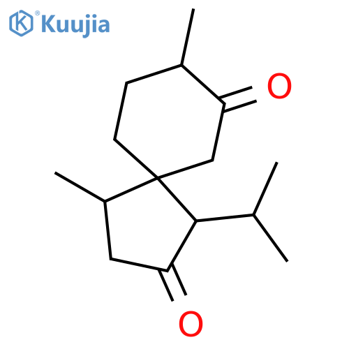 Spiro[4.5]decane-2,7-dione,4,8-dimethyl-1-(1-methylethyl)-, (1R,4S,5S,8S)- structure