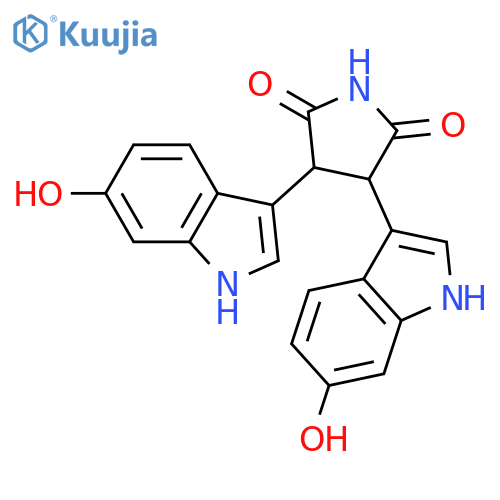 2,5-Pyrrolidinedione, 3,4-bis(6-hydroxy-1H-indol-3-yl)- structure