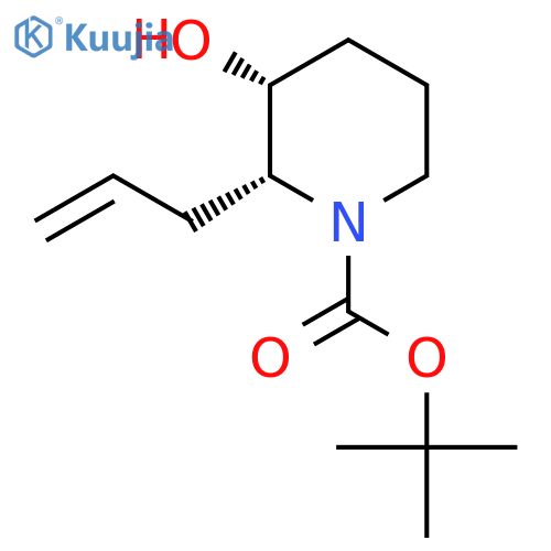 cis-Tert-butyl 2-allyl-3-hydroxypiperidine-1-carboxylate structure