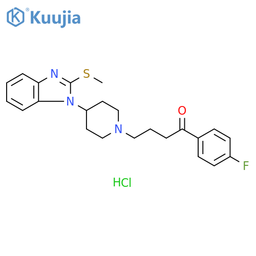 1-Butanone, 1-(4-fluorophenyl)-4-[4-[2-(methylthio)-1H-benzimidazol-1-yl]-1-piperidinyl]-, hydrochloride (1:2) structure