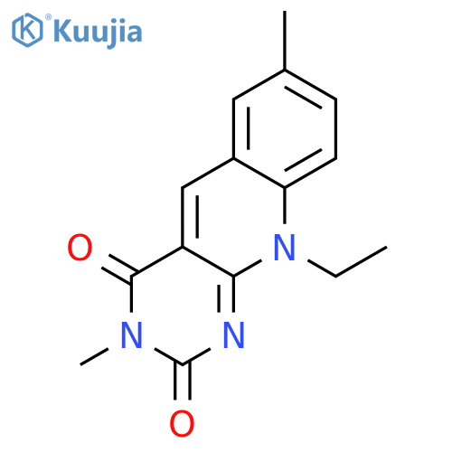 Pyrimido[4,5-b]quinoline-2,4(3H,10H)-dione, 10-ethyl-3,7-dimethyl- structure