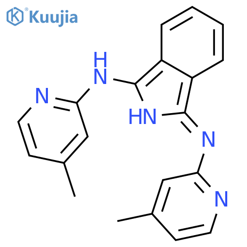 N-(4-methylpyridin-2-yl)-3-(4-methylpyridin-2-yl)iminoisoindol-1-amine structure
