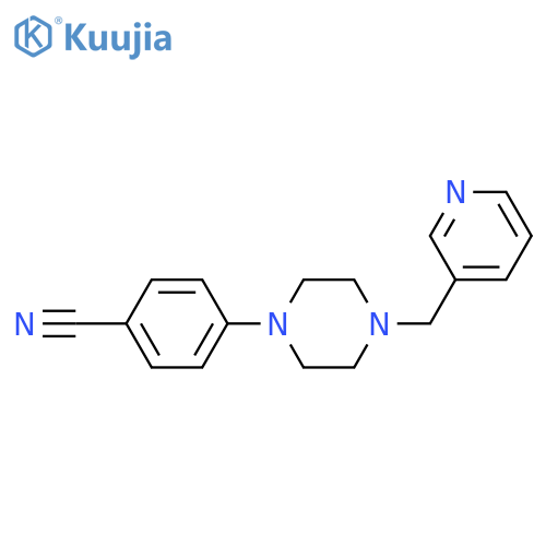 Benzonitrile, 4-[4-(3-pyridinylmethyl)-1-piperazinyl]- structure
