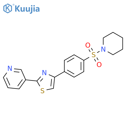 3-{4-4-(piperidine-1-sulfonyl)phenyl-1,3-thiazol-2-yl}pyridine structure