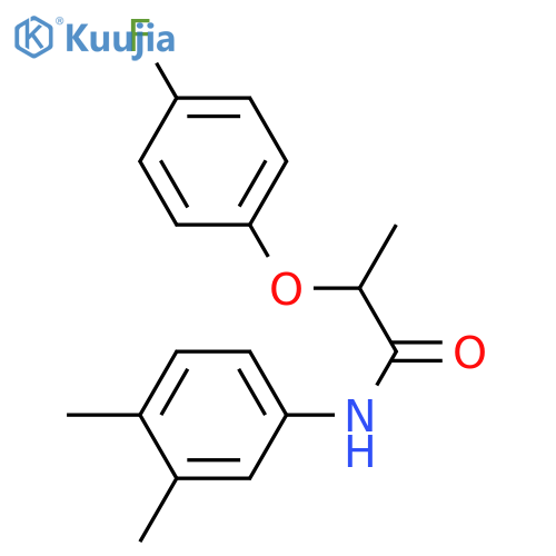 N-(3,4-dimethylphenyl)-2-(4-fluorophenoxy)propanamide structure