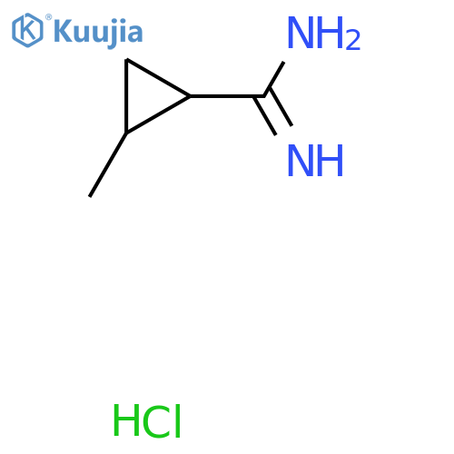 2-Methylcyclopropane-1-carboximidamide hydrochloride structure