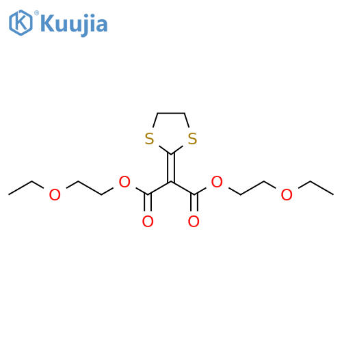 Propanedioic acid, 1,3-dithiolan-2-ylidene-, bis(2-ethoxyethyl) ester structure