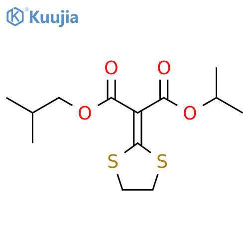 Propanedioic acid, 1,3-dithiolan-2-ylidene-, 1-methylethyl2-methylpropyl ester structure