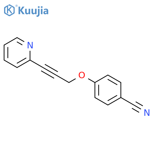 BENZONITRILE, 4-[[3-(2-PYRIDINYL)-2-PROPYNYL]OXY]- structure