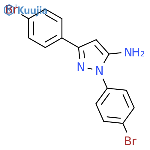 1,3-bis(4-bromophenyl)-1h-pyrazol-5-amine structure
