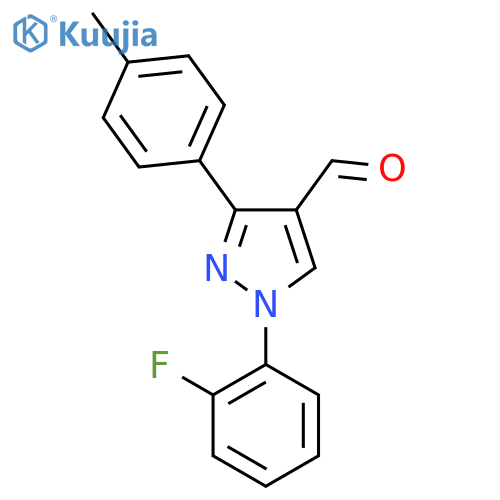 1-(2-FLUOROPHENYL)-3-P-TOLYL-1H-PYRAZOLE-4-CARBALDEHYDE structure