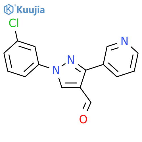 1-(3-Chlorophenyl)-3-(3-pyridinyl)-1H-pyrazole-4-carbaldehyde structure