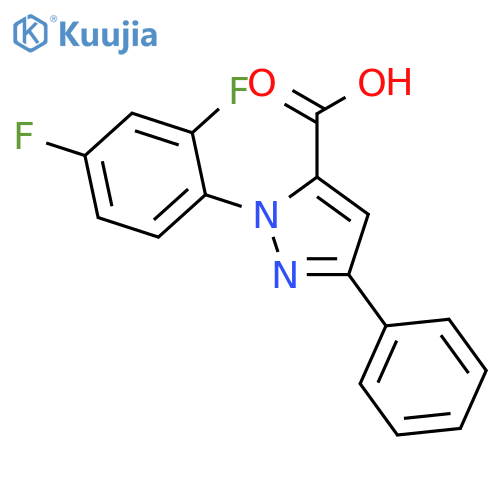 1-(2,4-DIFLUOROPHENYL)-3-PHENYL-1H-PYRAZOLE-5-CARBOXYLIC ACID structure