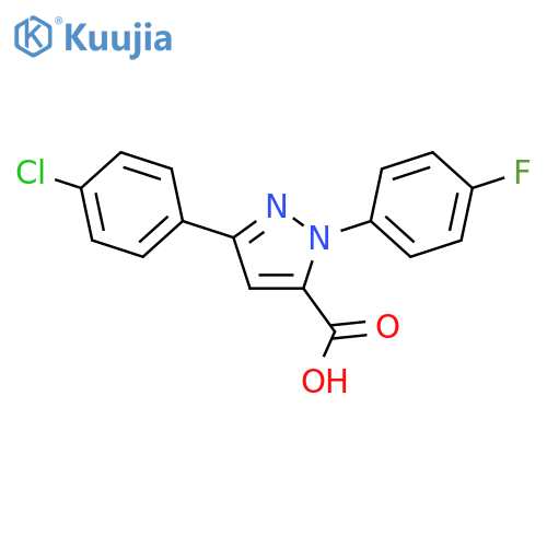 3-(4-CHLOROPHENYL)-1-(4-FLUOROPHENYL)-1H-PYRAZOLE-5-CARBOXYLIC ACID structure