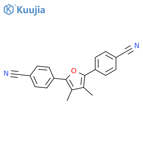 Benzonitrile, 4,4'-(3,4-dimethyl-2,5-furandiyl)bis- structure