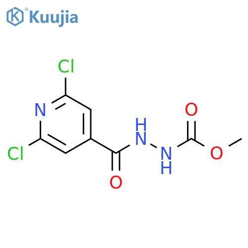 4-Pyridinecarboxylic acid, 2,6-dichloro-, 2-(methoxycarbonyl)hydrazide structure