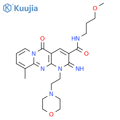 6-imino-N-(3-methoxypropyl)-11-methyl-7-2-(morpholin-4-yl)ethyl-2-oxo-1,7,9-triazatricyclo8.4.0.0^{3,8}tetradeca-3(8),4,9,11,13-pentaene-5-carboxamide structure