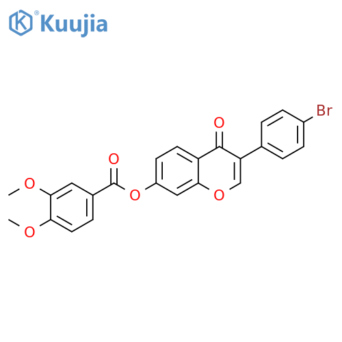 3-(4-bromophenyl)-4-oxo-4H-chromen-7-yl 3,4-dimethoxybenzoate structure