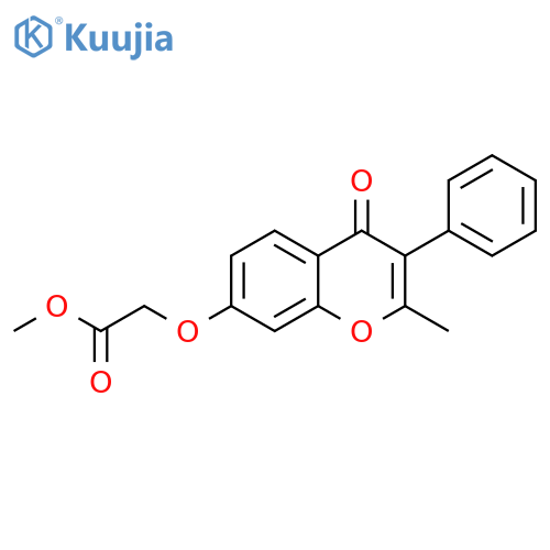 methyl 2-(2-methyl-4-oxo-3-phenylchromen-7-yl)oxyacetate structure