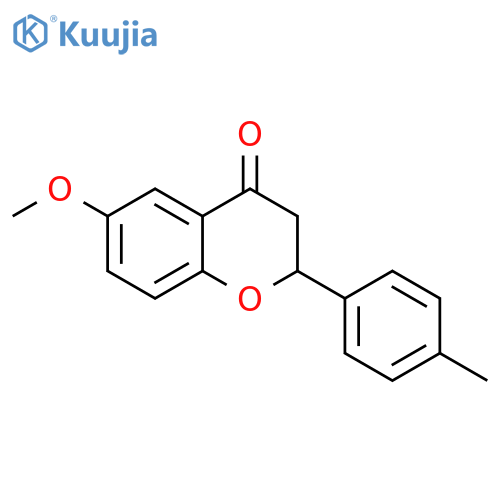 6-methoxy-2-(4-methylphenyl)-2,3-dihydrochromen-4-one structure