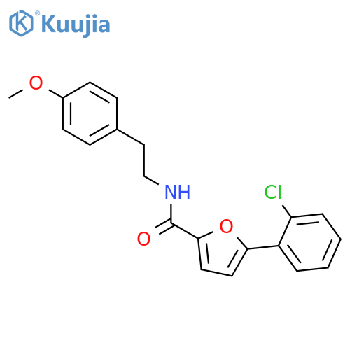 5-(2-chlorophenyl)-N-2-(4-methoxyphenyl)ethylfuran-2-carboxamide structure