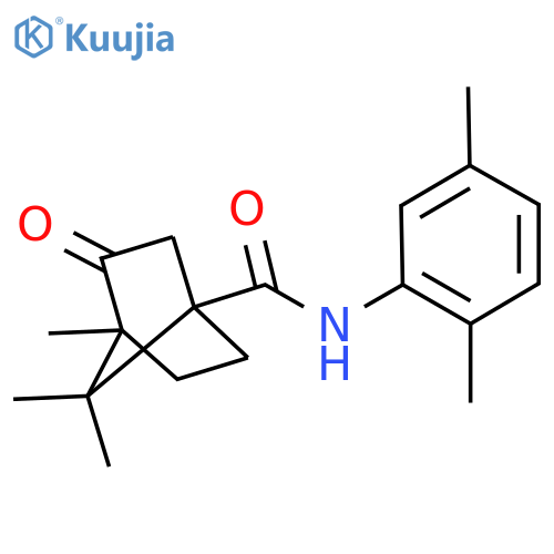 N-(2,5-dimethylphenyl)-4,7,7-trimethyl-3-oxobicyclo[2.2.1]heptane-1-carboxamide structure