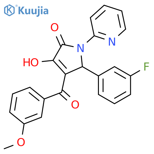 5-(3-fluorophenyl)-3-hydroxy-4-(3-methoxybenzoyl)-1-(pyridin-2-yl)-2,5-dihydro-1H-pyrrol-2-one structure