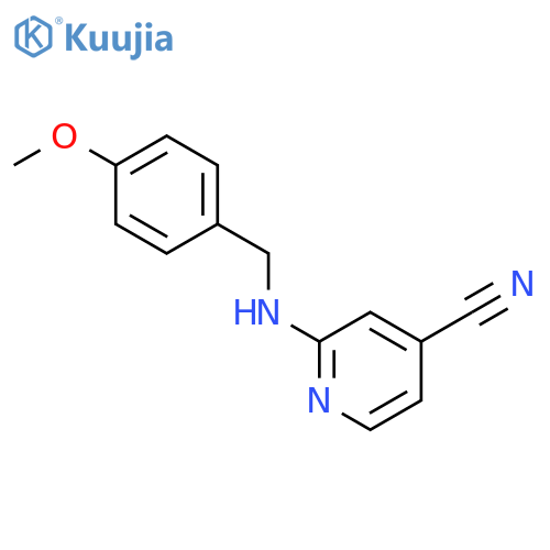 2-(4-Methoxyphenyl)methylamino-4-pyridinecarbonitrile structure