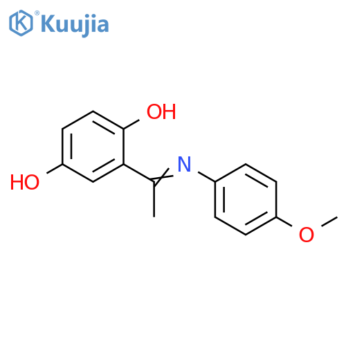 1,4-Benzenediol, 2-[1-[(4-methoxyphenyl)imino]ethyl]- structure